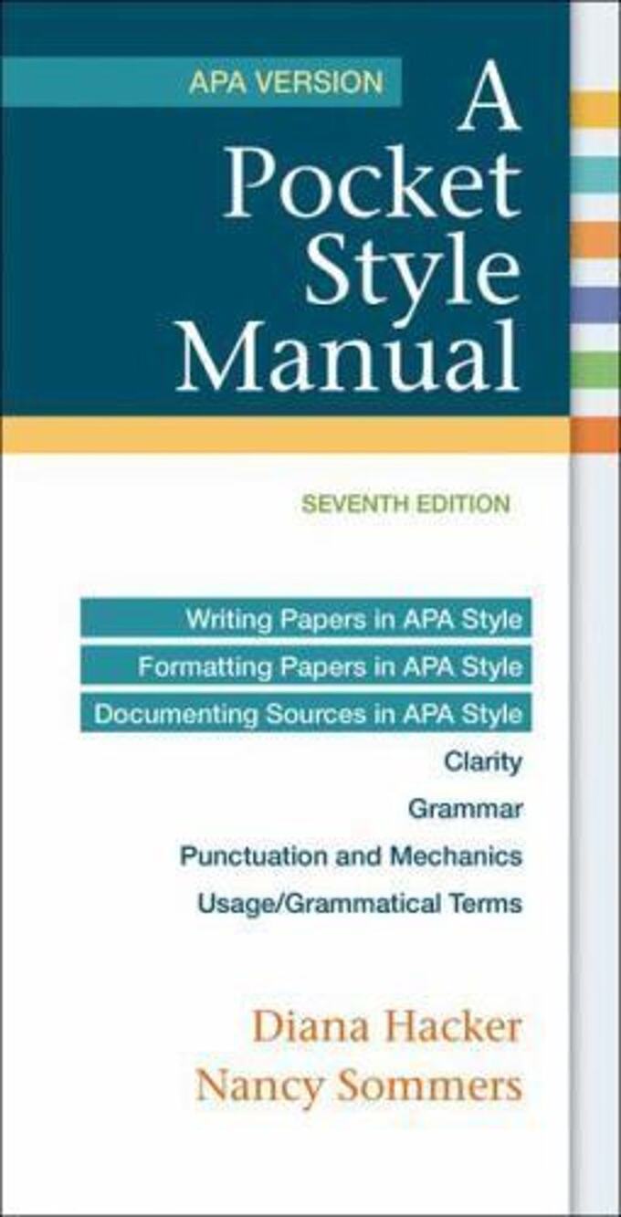 A Pocket Style Manual, APA Version Spiral Nancy, Hacker, Diana So Very Good
